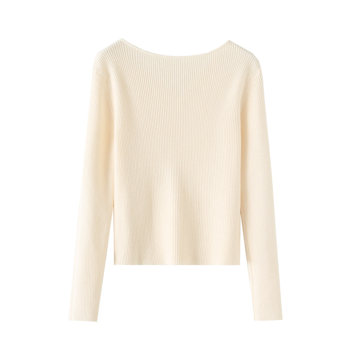 Single breasted long sleeved sweater