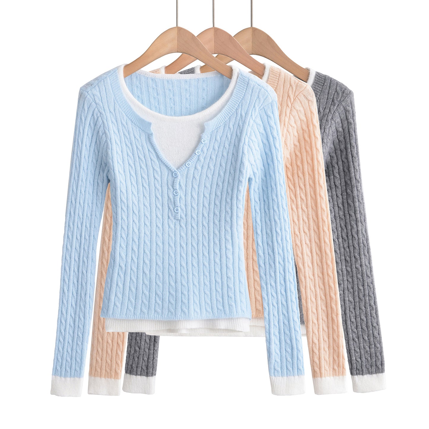 V-Neck long sleeved sweater