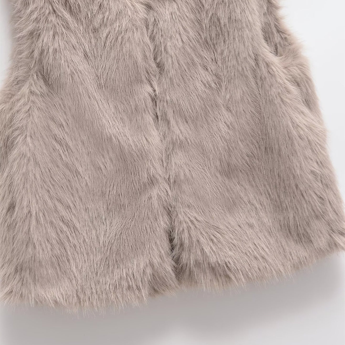 Street faux fur vest for women's clothing