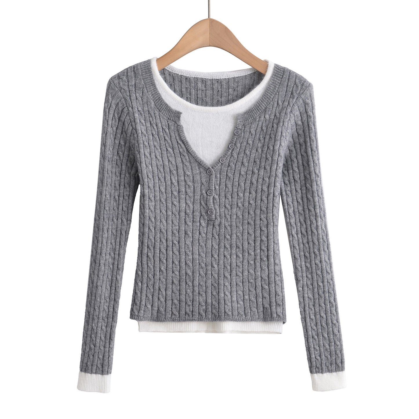 V-Neck long sleeved sweater