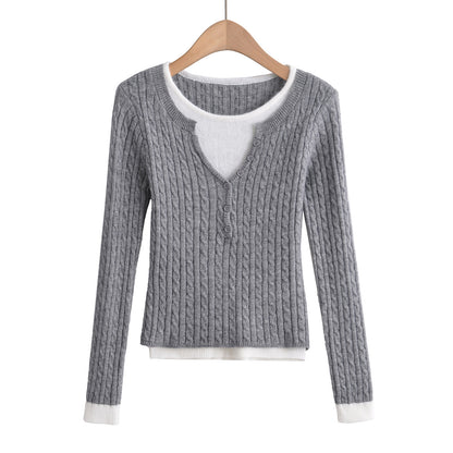 V-Neck long sleeved sweater