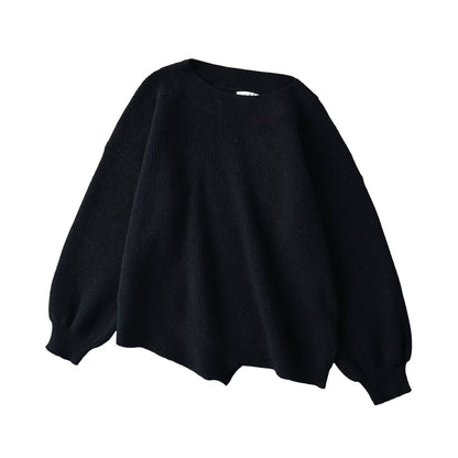 Loose irregular hem sweater