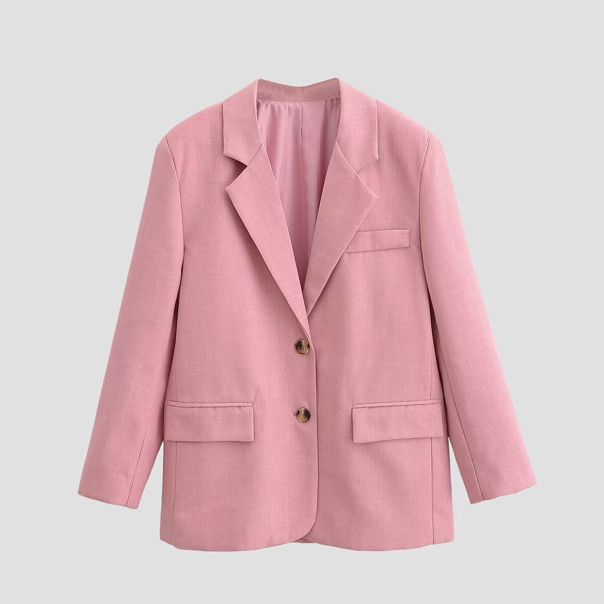 Sweet and cool pink toned suit jacket