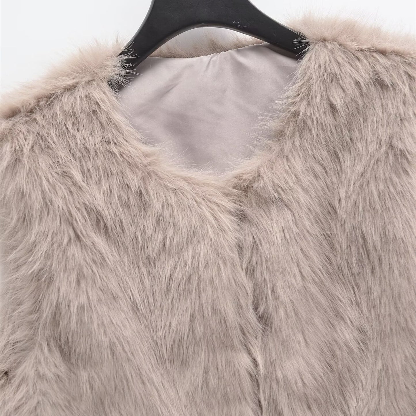 Street faux fur vest for women's clothing