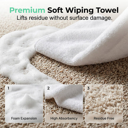 🏆 Last Day Special Price ! 🔥Buy 2 Get 2 Free🎁Waterless Carpet Foam Stain Remover with Towel